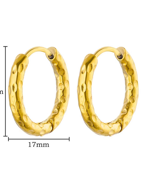 Load image into Gallery viewer, U Shape Hoop Earrings for Women Smooth Gold Plated Stainless Steel Earrings Female Classic Statement Wedding Ear Jewelry Aretes
