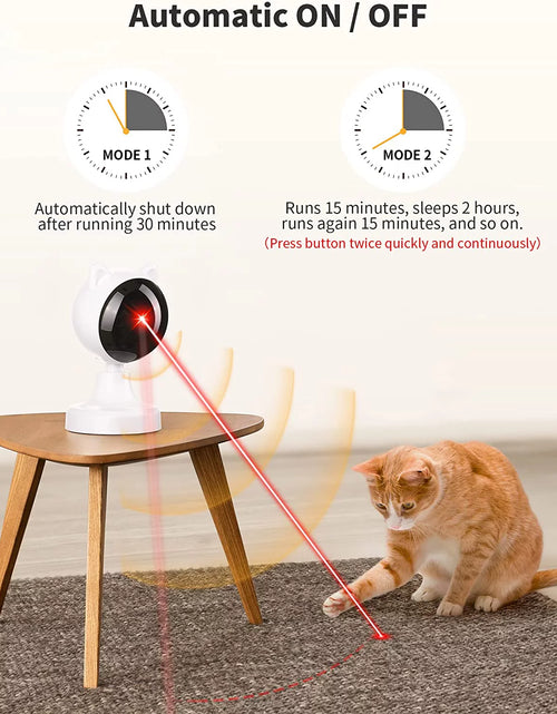 Încărcați imaginea în vizualizatorul Galerie, Automatic Cat Laser Toys, Interactive Laser Cat Toys for Indoor Cats/Kitty/Dogs, Cat Laser Toy Automatic White
