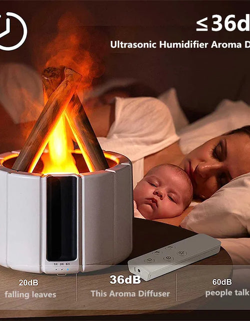 Load image into Gallery viewer, H9 Remote Control USB Air Humidifier Aroma Diffuser Ultrasonic Bonfire Flame Light Home Essential Oil Fragrance Perfume Machine
