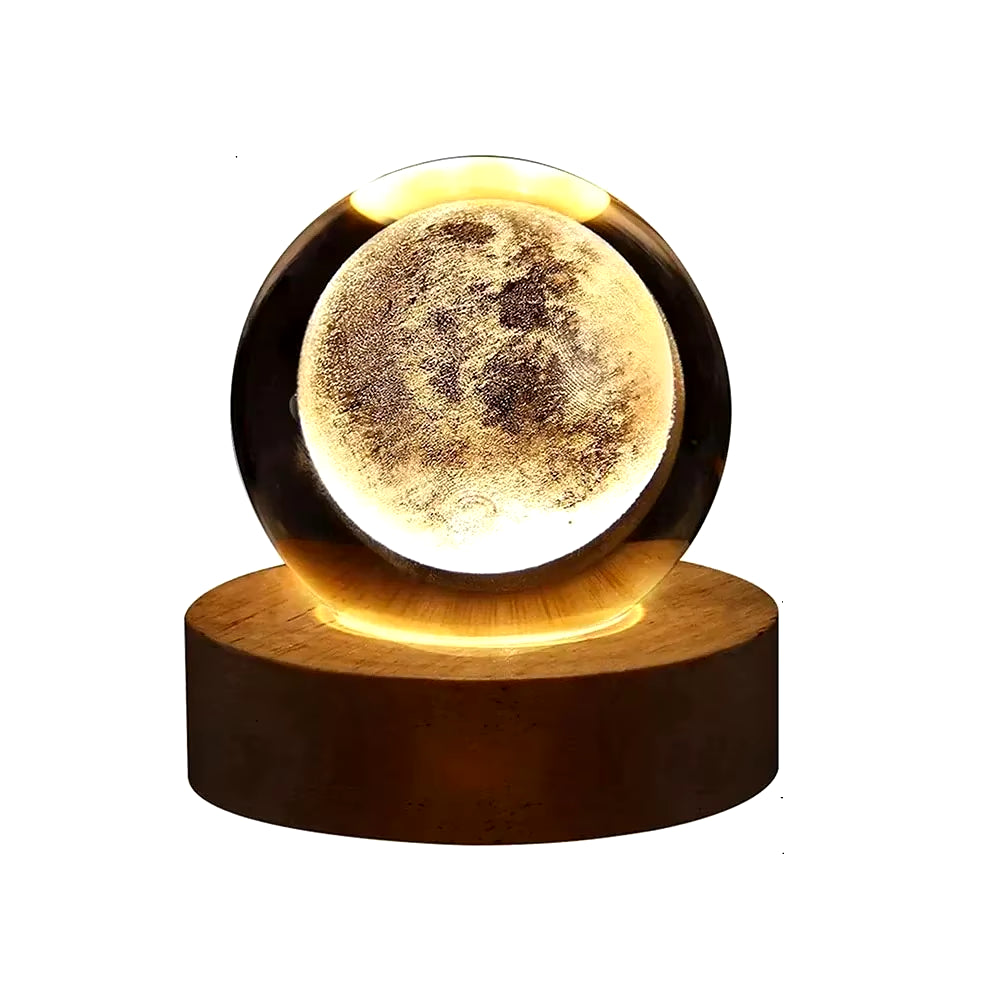 Unique 3D Crystal Ball Lamp with Galaxy and Planetary Projections USB Night Light for Cozy Atmosphere Plasma Ball