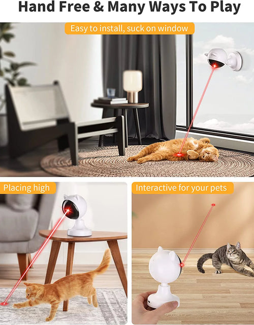 Încărcați imaginea în vizualizatorul Galerie, Automatic Cat Laser Toys, Interactive Laser Cat Toys for Indoor Cats/Kitty/Dogs, Cat Laser Toy Automatic White
