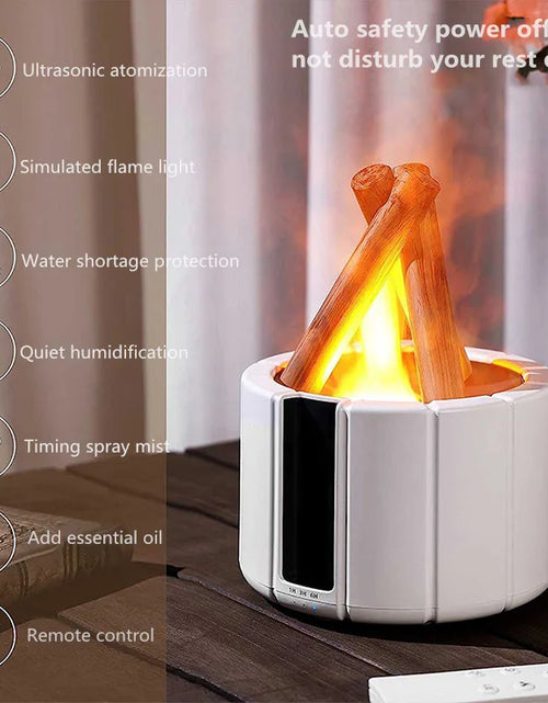 Load image into Gallery viewer, H9 Remote Control USB Air Humidifier Aroma Diffuser Ultrasonic Bonfire Flame Light Home Essential Oil Fragrance Perfume Machine
