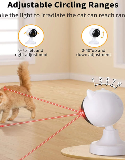 Încărcați imaginea în vizualizatorul Galerie, Automatic Cat Laser Toys, Interactive Laser Cat Toys for Indoor Cats/Kitty/Dogs, Cat Laser Toy Automatic White
